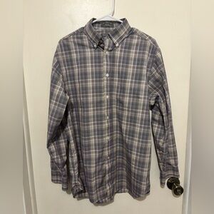 Daniel Cremieux Men's Plaid Button-Up Shirt - Gray & Blue